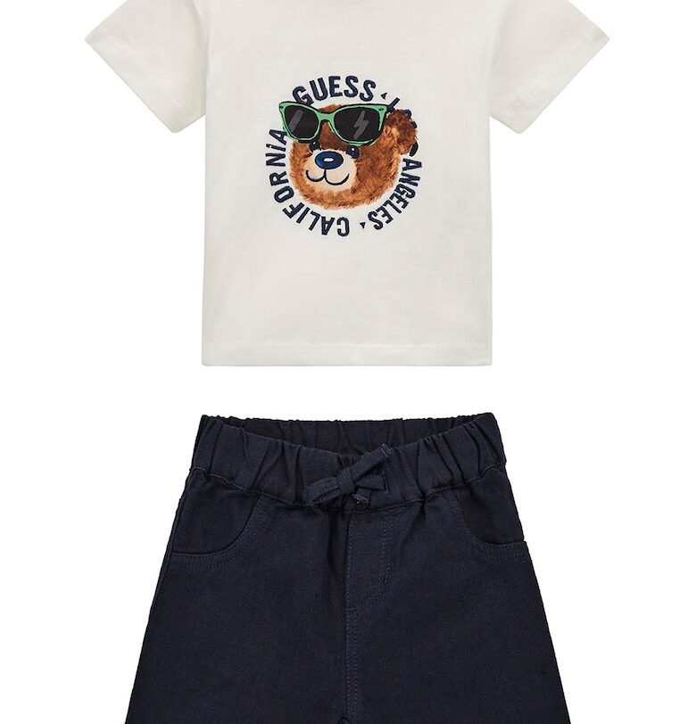 Памучна тениска и къс панталон - 2 части GUESS KIDS