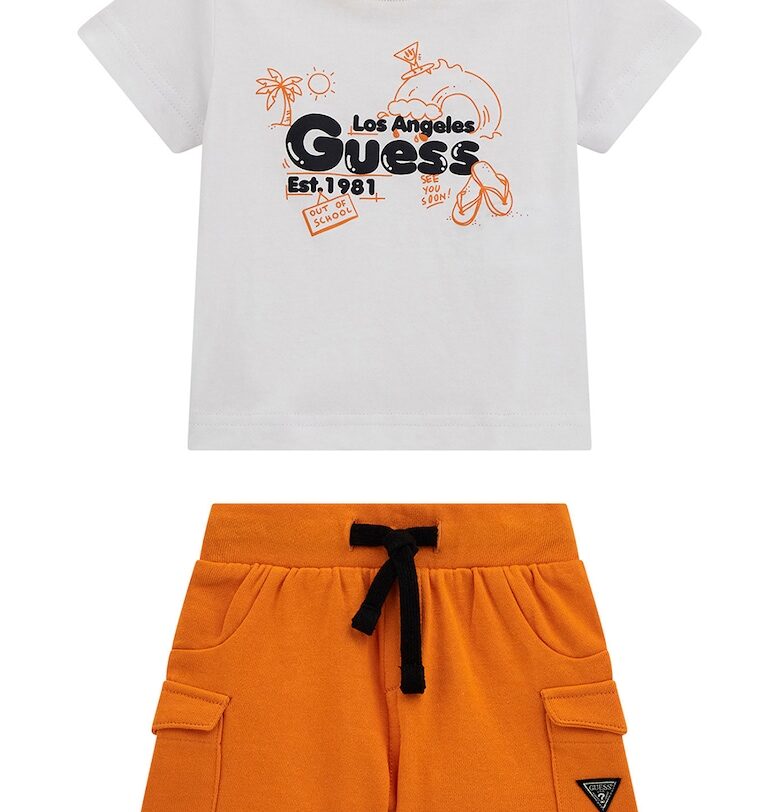 Памучна тениска и къс панталон - 2 части GUESS KIDS