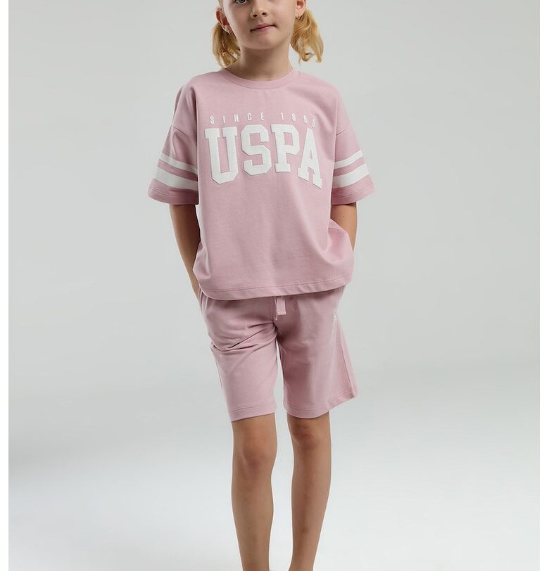 Памучна тениска и къс панталон - 2 части US Polo Assn
