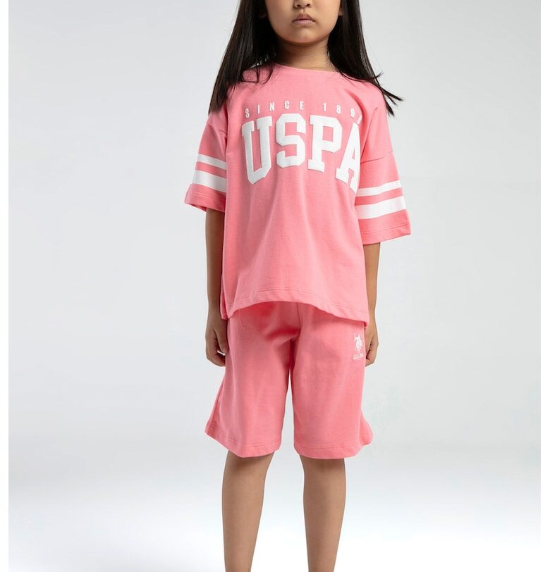 Памучна тениска и къс панталон - 2 части US Polo Assn