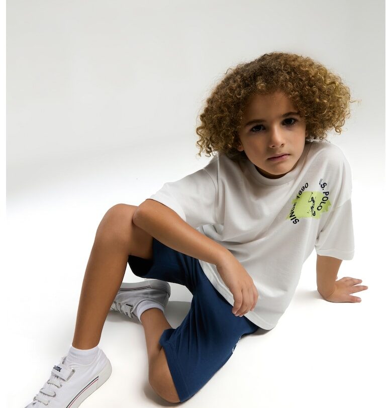 Памучна тениска и къс панталон - 2 части US Polo Assn