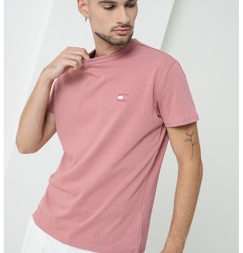 Памучна тениска с бродерии Tommy Jeans