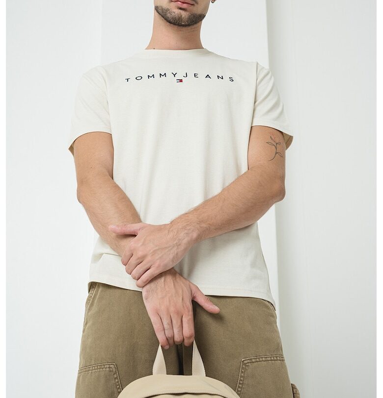 Памучна тениска с бродирано лого Tommy Jeans