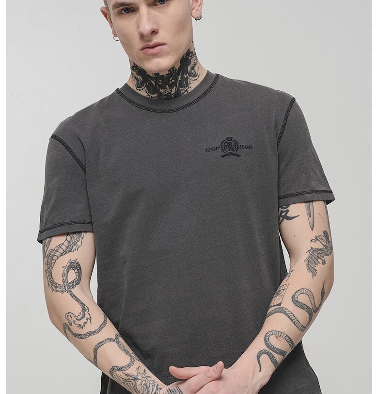 Памучна тениска с бродирано лого Tommy Jeans