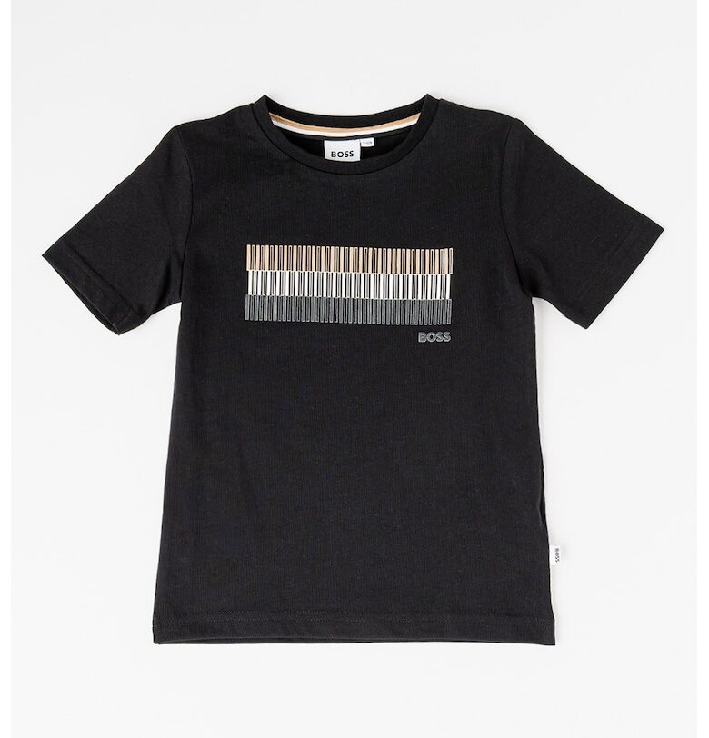 Памучна тениска с графика BOSS Kidswear