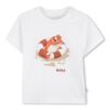 Памучна тениска с графика BOSS Kidswear