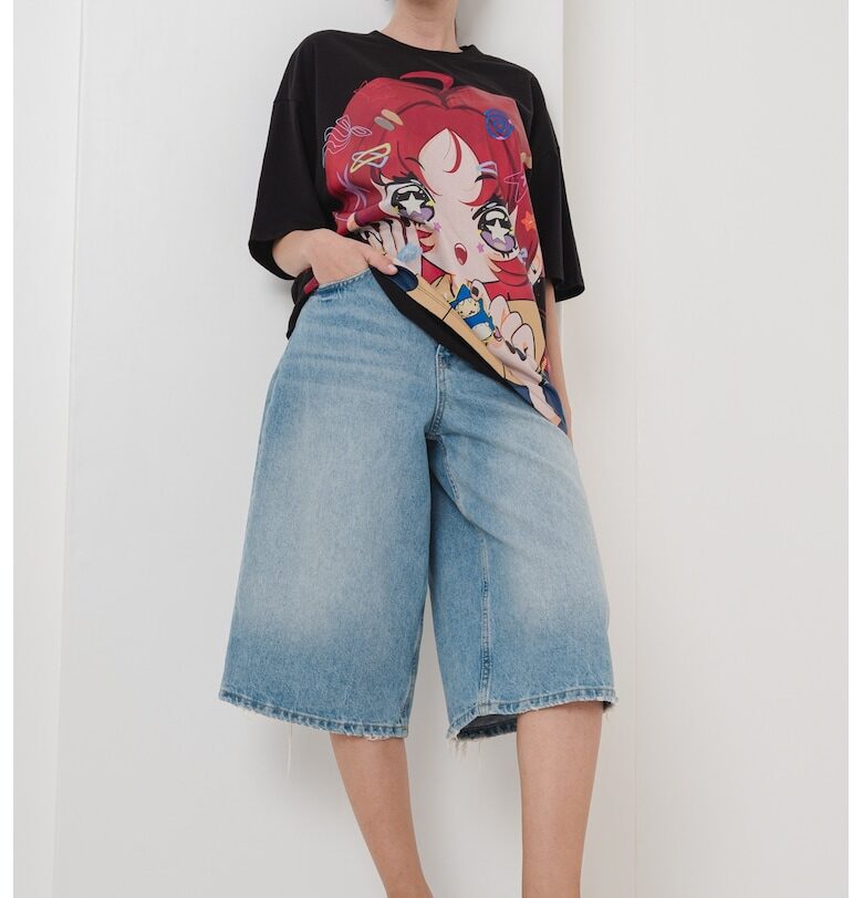 Памучна тениска с графика HUGO