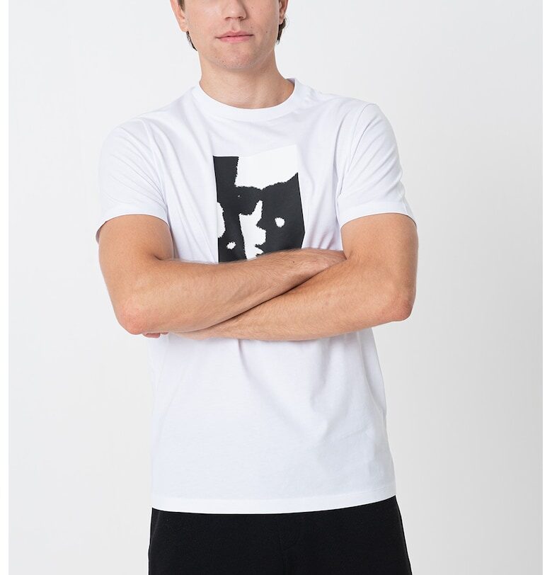 Памучна тениска с графика Karl Lagerfeld