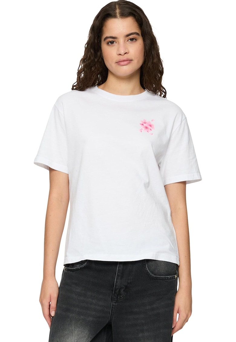 Памучна тениска с графична шарка Mister tee