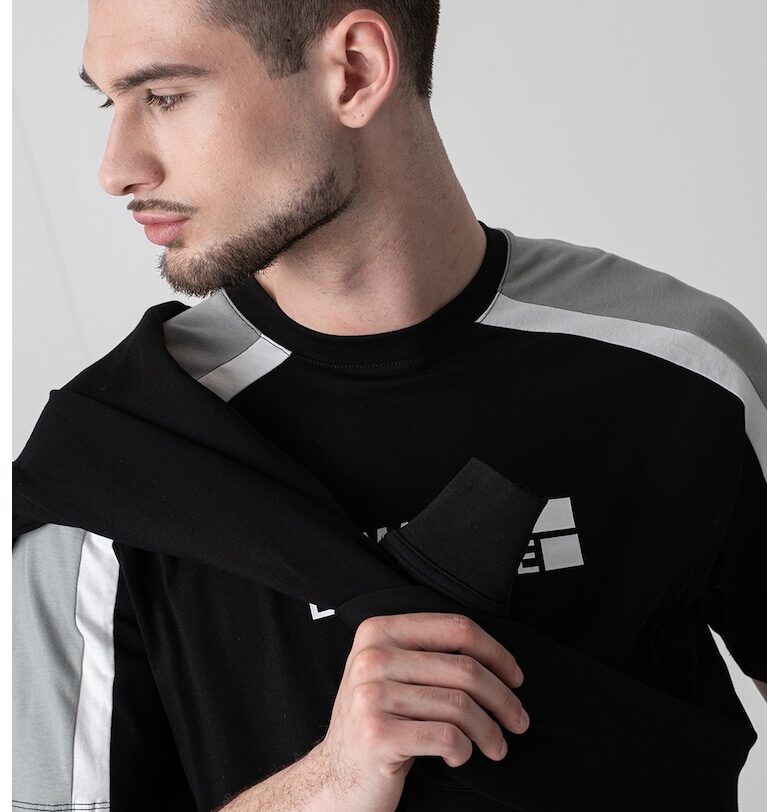 Памучна тениска с контрасти ARMANI EXCHANGE