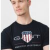 Памучна тениска с лога Gant