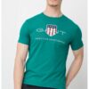 Памучна тениска с лога Gant