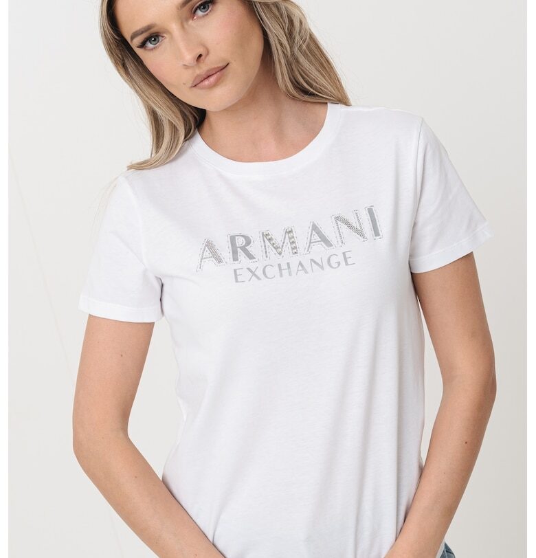 Памучна тениска с лого ARMANI EXCHANGE
