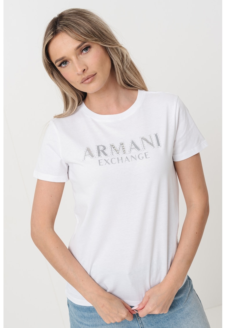 Памучна тениска с лого ARMANI EXCHANGE