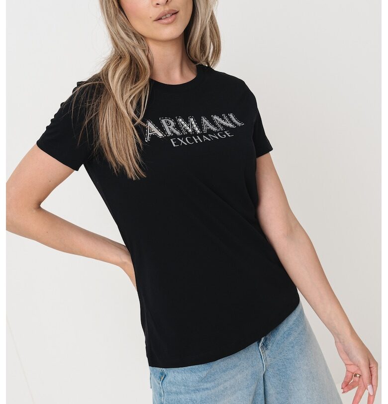 Памучна тениска с лого ARMANI EXCHANGE