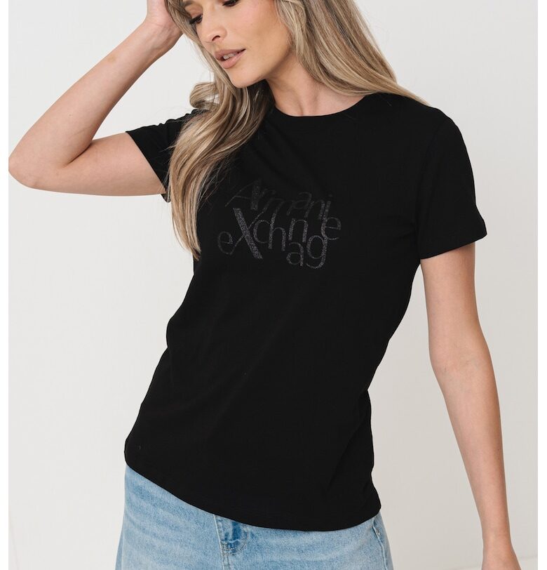 Памучна тениска с лого ARMANI EXCHANGE