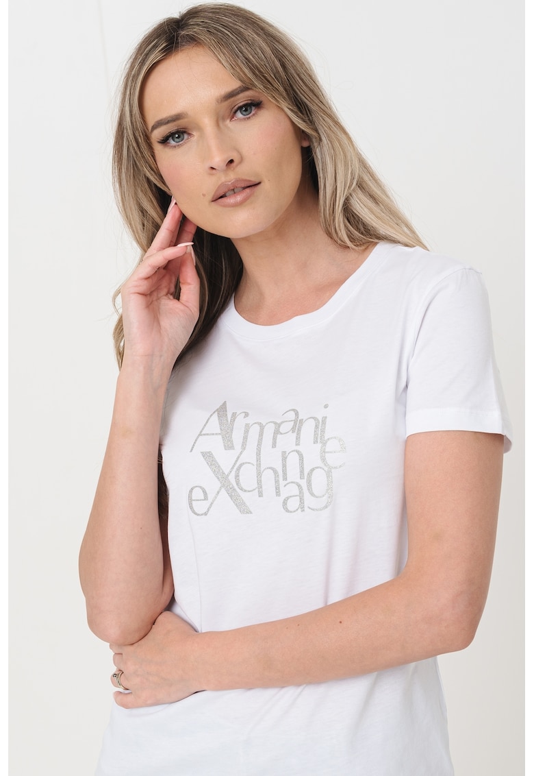 Памучна тениска с лого ARMANI EXCHANGE