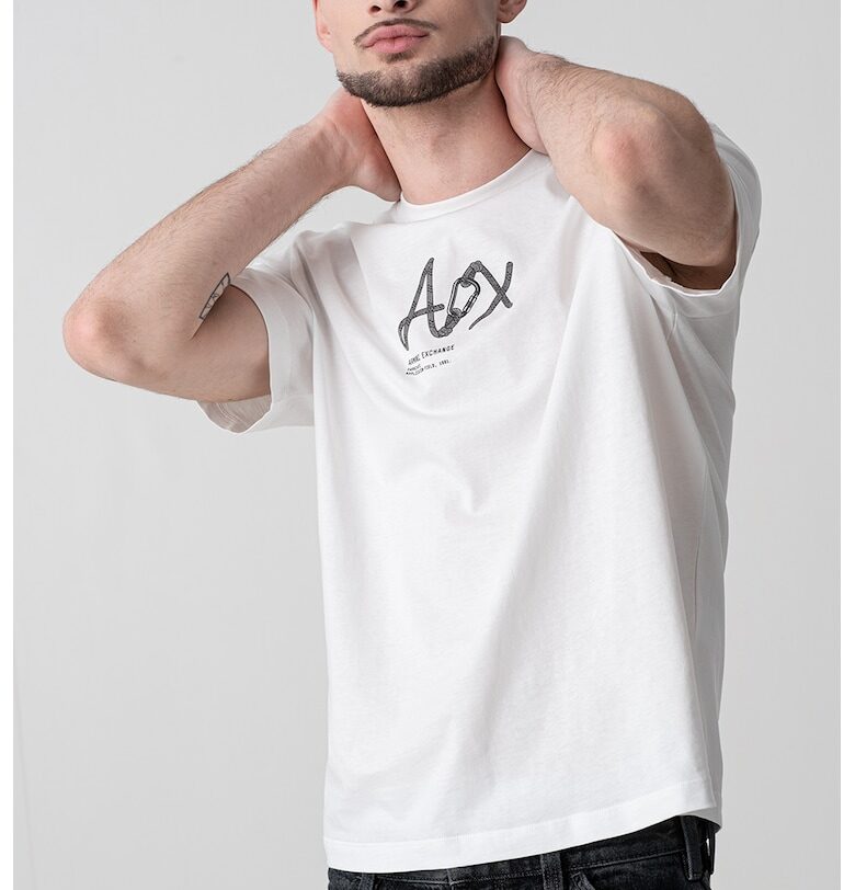 Памучна тениска с лого ARMANI EXCHANGE