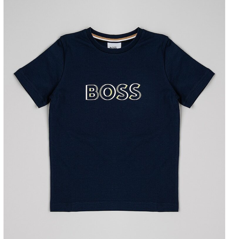 Памучна тениска с лого BOSS Kidswear