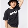 Памучна тениска с лого BOSS Kidswear
