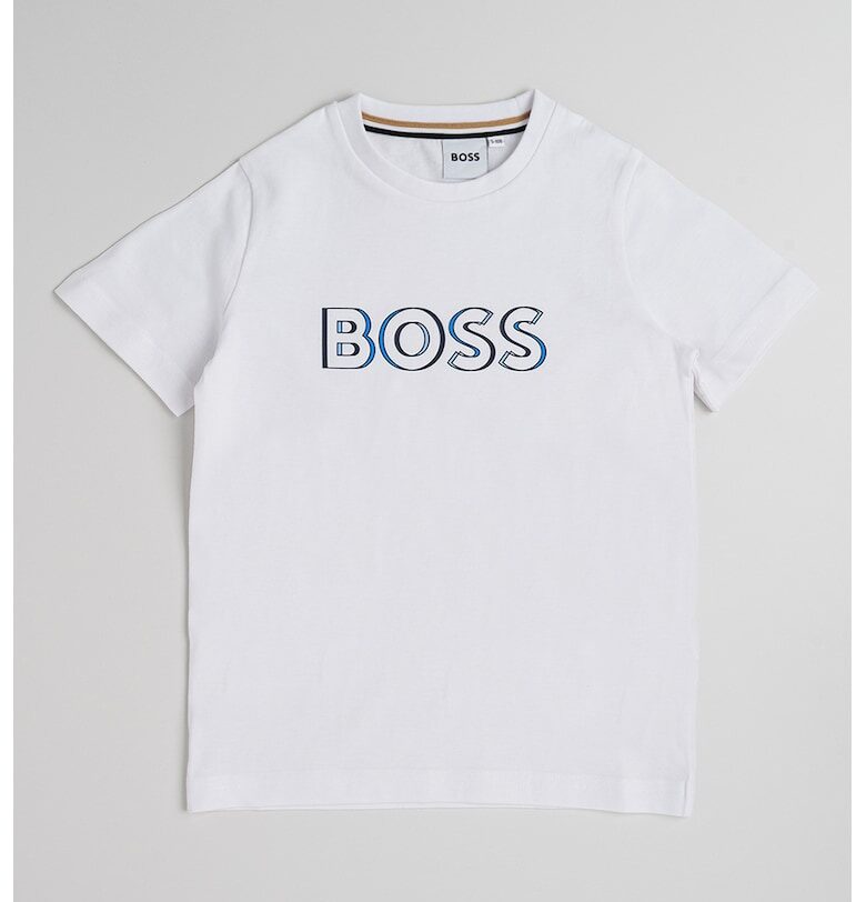 Памучна тениска с лого BOSS Kidswear