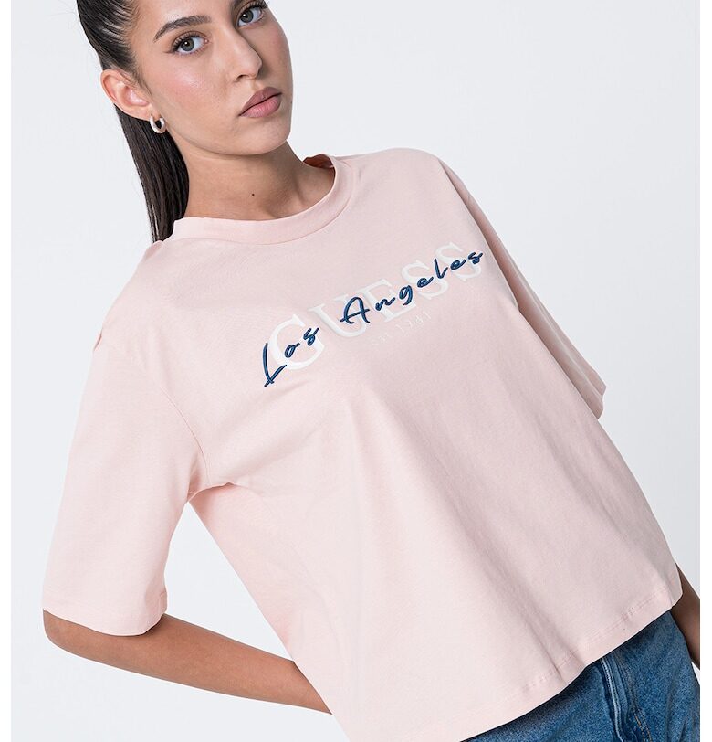 Памучна тениска с лого GUESS