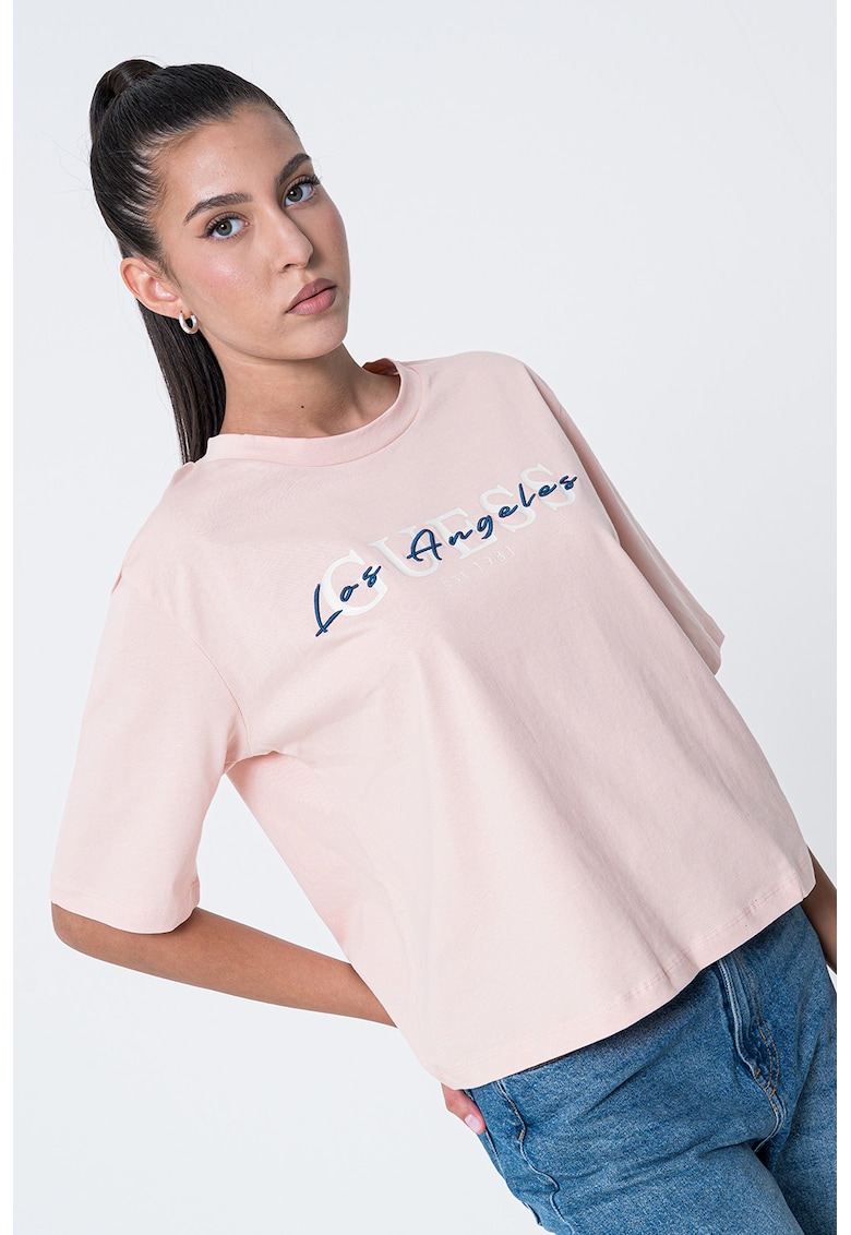 Памучна тениска с лого GUESS