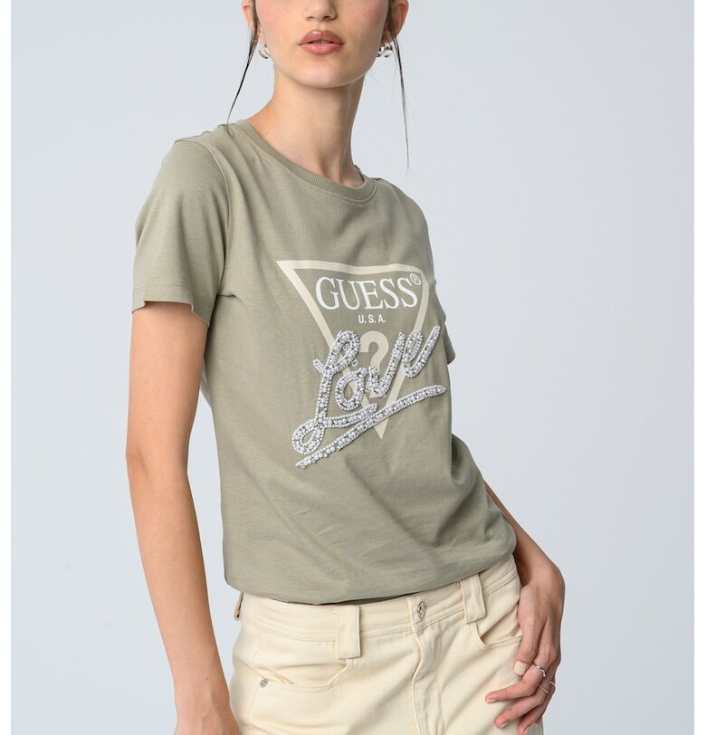 Памучна тениска с лого GUESS