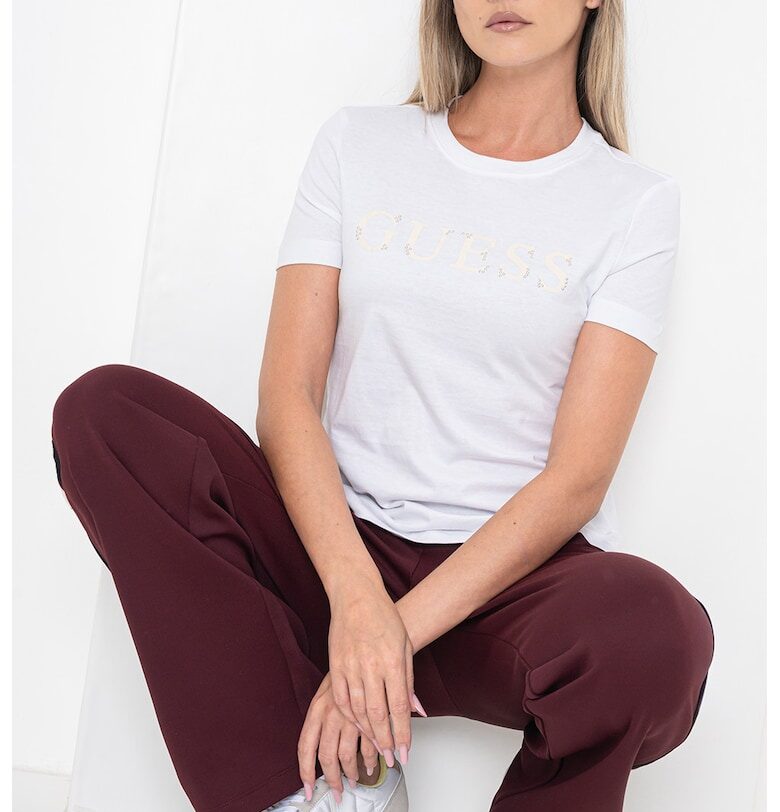 Памучна тениска с лого GUESS