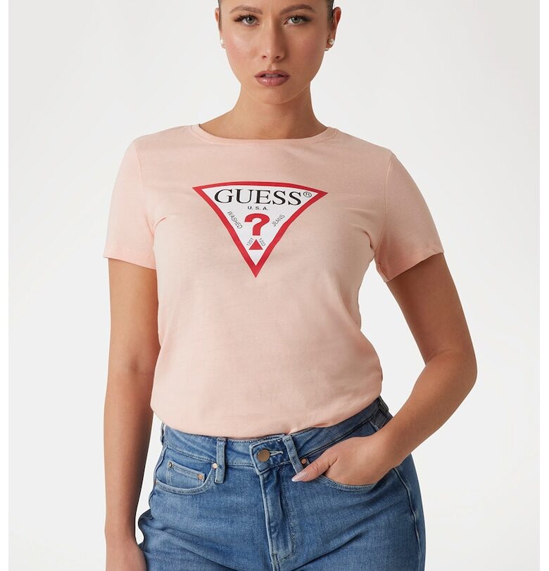 Памучна тениска с лого GUESS
