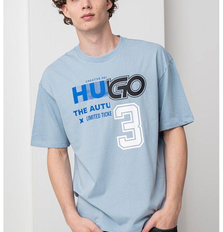 Памучна тениска с лого HUGO