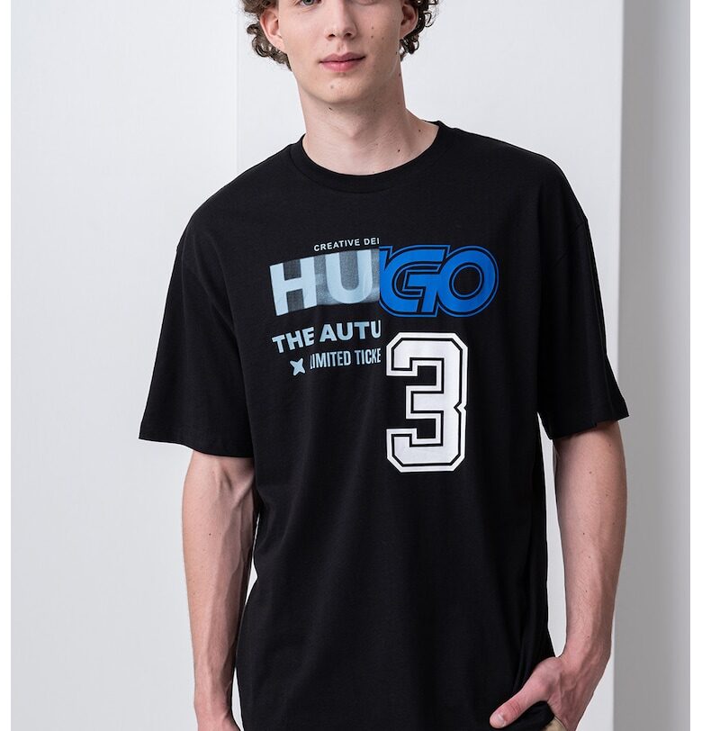 Памучна тениска с лого HUGO