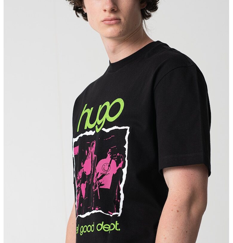 Памучна тениска с лого HUGO