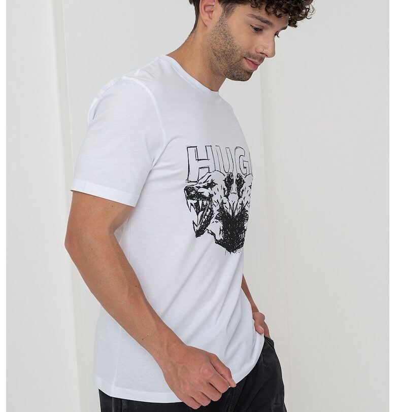 Памучна тениска с лого HUGO