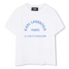 Памучна тениска с лого KARL LAGERFELD KIDS