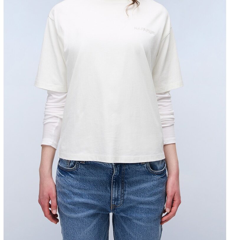 Памучна тениска с лого Napapijri