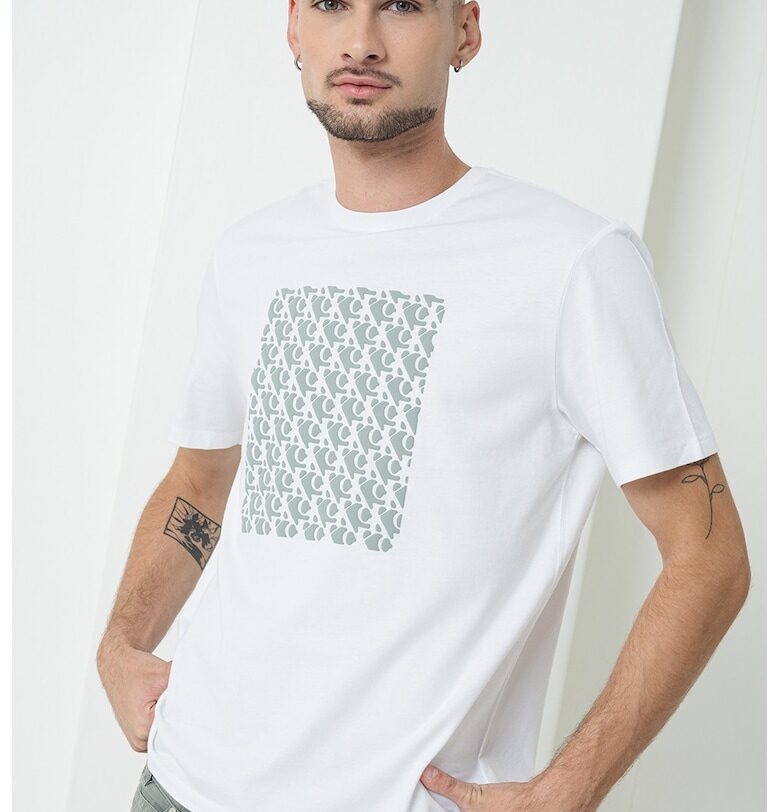 Памучна тениска с монограм CALVIN KLEIN JEANS