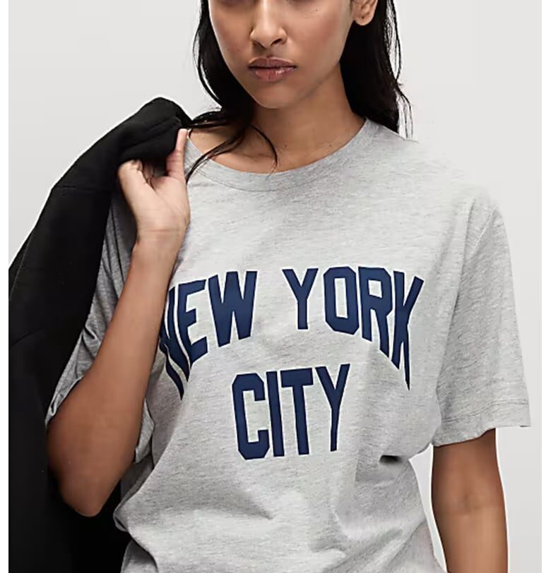 Памучна тениска с надпис Marks  Spencer