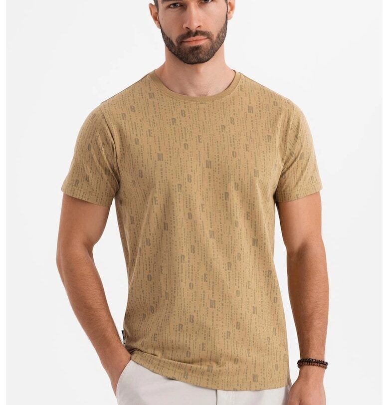 Памучна тениска с надпис OMBRE