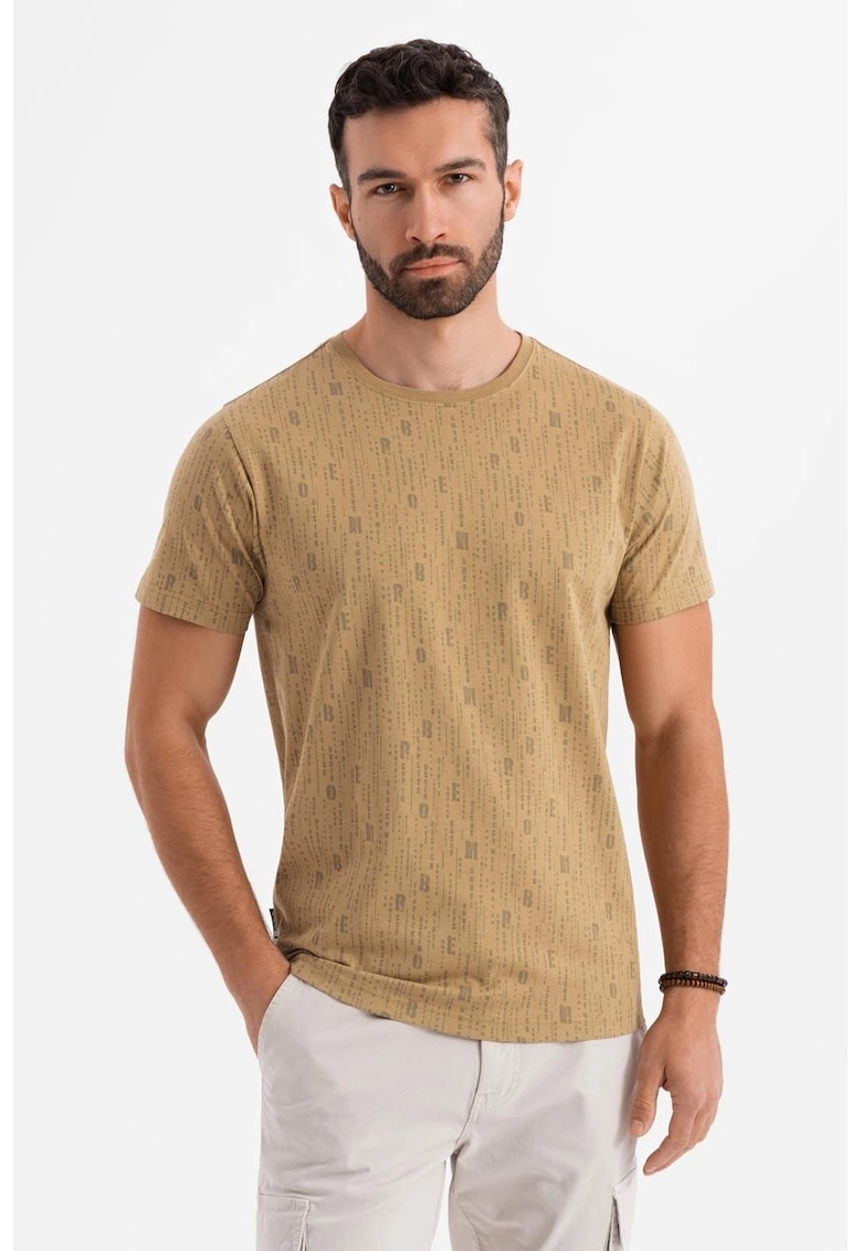 Памучна тениска с надпис OMBRE