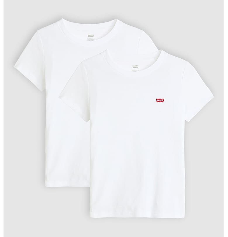 Памучна тениска с овално деколте - 2 броя Levis