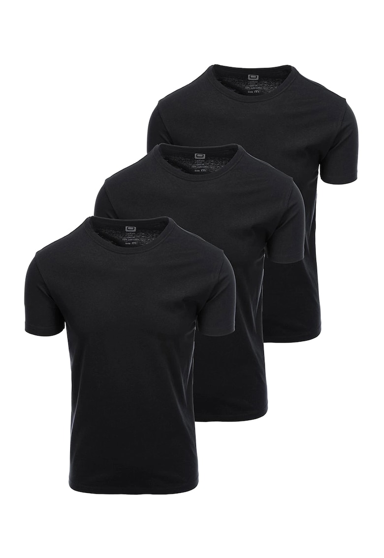 Памучна тениска с овално деколте - 3 броя OMBRE