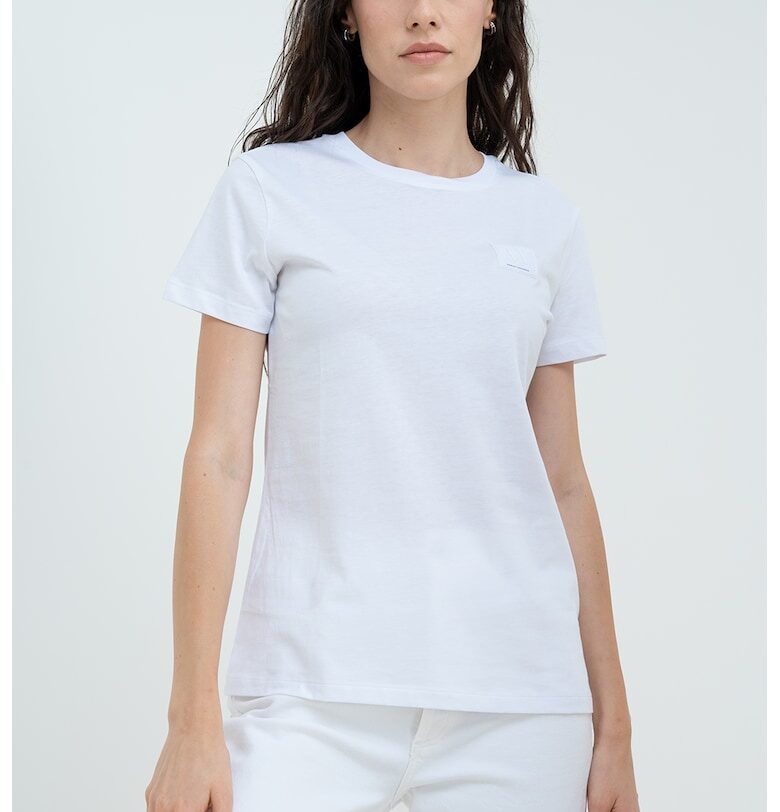 Памучна тениска с овално деколте ARMANI EXCHANGE