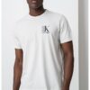 Памучна тениска с овално деколте CALVIN KLEIN