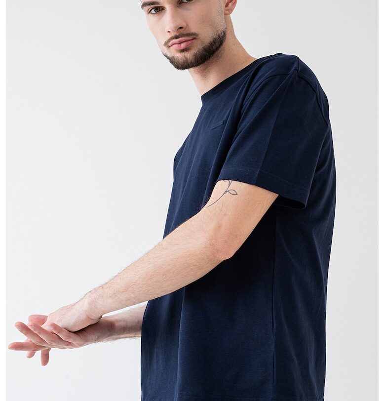 Памучна тениска с овално деколте CALVIN KLEIN