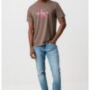 Памучна тениска с овално деколте CALVIN KLEIN JEANS