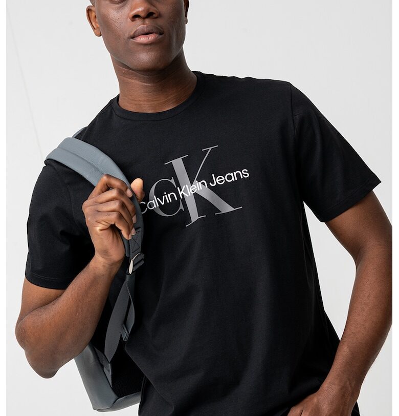 Памучна тениска с овално деколте CALVIN KLEIN JEANS