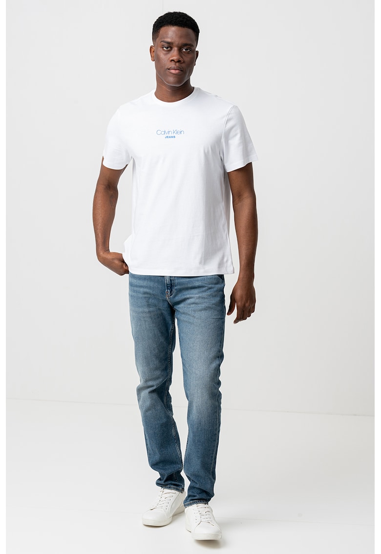 Памучна тениска с овално деколте CALVIN KLEIN JEANS