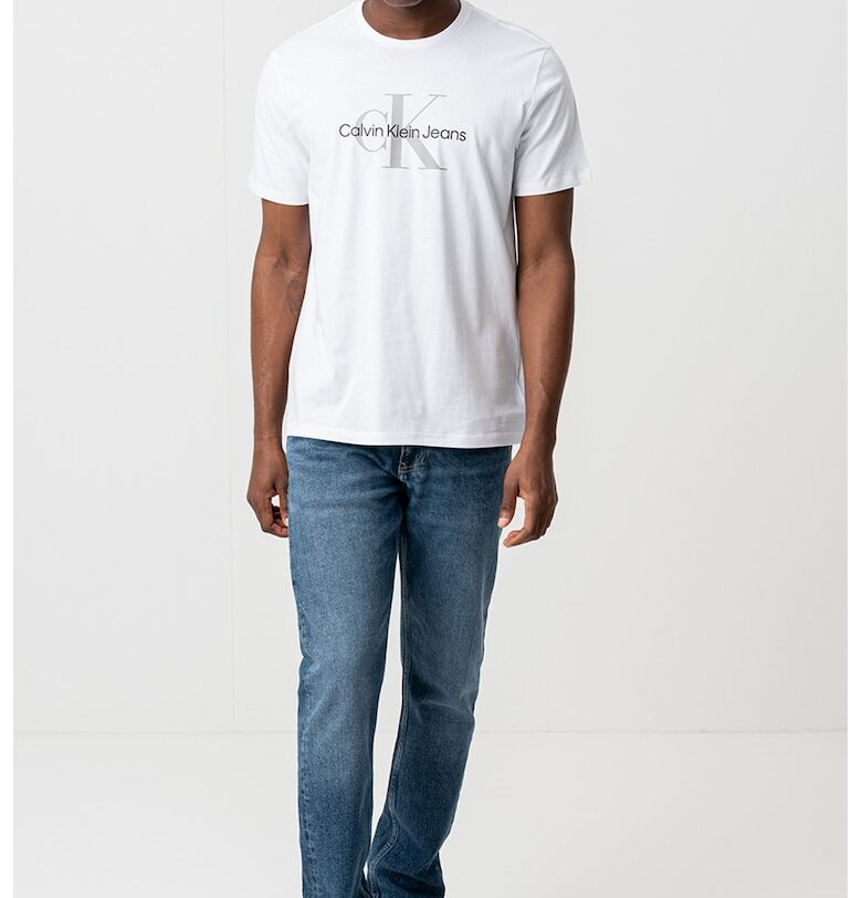 Памучна тениска с овално деколте CALVIN KLEIN JEANS