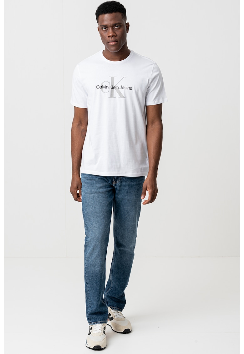 Памучна тениска с овално деколте CALVIN KLEIN JEANS